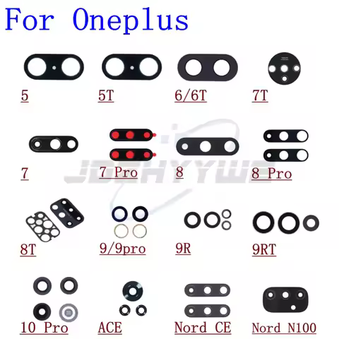 2PCS Original Back Rear Camera Glass Lens With Sticker For Oneplus 5 5T 6 6T 7 7T 8 8T 9 10 Pro 9R 9