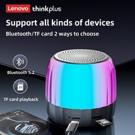 Lenovo Portable Speakers Bluetooth 5.2 Wireless Mini Speaker Outdoor Loudspeaker Column TF Card Playback Small Microphone