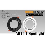 Wynn Design [AR111 Eyeball Casing] with LED Bulb High Power Recess Spotlight Fitting Effect Ceiling Light (AR111-Round)