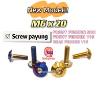 SCREW ALLOY M6 X 20 Y15 / NVX 155 / REAR FENDER / EXHAUST COVER / FRONT FENDER / FRONT MUDGUARD [ M6