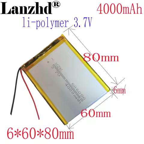 1-12PCS Li ion batteries 3.7V 4000mAh lithium-ion Li polymer battery For mobile power charge treasur
