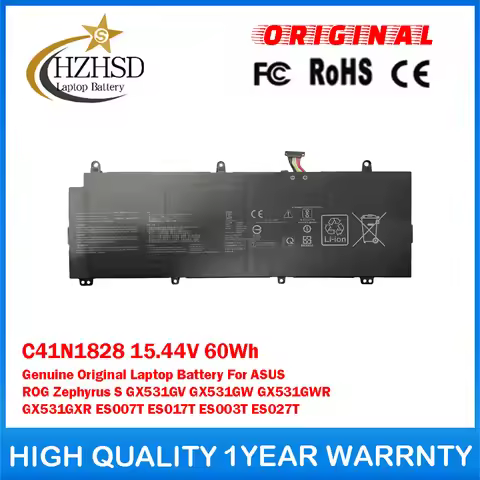 C41N1828 15.44V 60Wh Genuine Original Laptop Battery For ASUS ROG Zephyrus S GX531GV GX531GW GX531GW