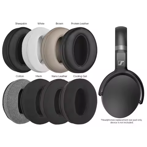 1 set Replacement Earpads Fits ok For Sennheiser HD 4.50 BT NC Headphone Ear Pads HD 450BT 4.40BT HD