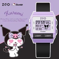 (ซานริโอของแท้) นาฬิกา Kuromi สำหรับนักเรียนมัธยมต้นและมัธยมปลายหญิง Kuromi นาฬิกาอิเล็กทรอนิกส์เด็กผู้หญิงของขวัญ