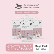 [Mega 4 Packs] Applecrumby® Airplus Overnight Diapers