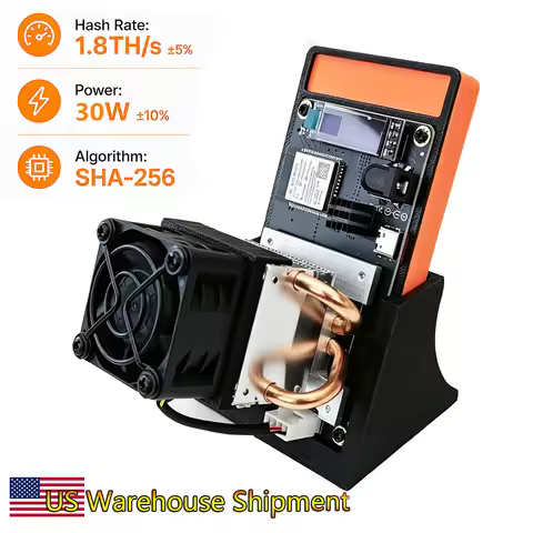 Bitaxe Gamma 602 Bitcoin Miner 1.8TH/s 30W Ultra Low Power Quiet SHA-256 Crypto Miner Dual Fans Home