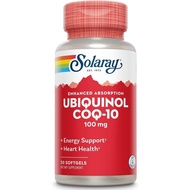 Solaray Ubiquinol CoQ-10 100mg Enhanced Absorption Softgels - Ubiquinol CoQ10 Supplement for Men & W