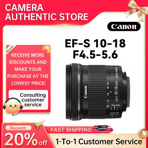 Canon EF-S 10-18mm F4.5-5.6 IS STM APS-C Wide-angle Zoom Digital SLR Camera Lens for 90D 4000D 2000D
