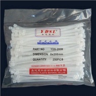 Pin 8 * 200mm Cable Tie 100 Self-Locking Nylon Cable Ties