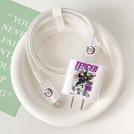 Charger Case & Patterned Cable Protector ArtDemon Slayer Suitable for Charger iphone, Xiaomi, Oppo, 