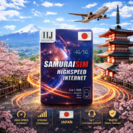 ซิมเน็ตญี่ปุ่น Samurai SIM 4G/5G ใช้ได้ไม่จำกัด ดาต้ารายทริป 3-30GB