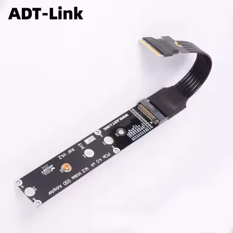 ADT-Link M.2 WiFi to M2 NVMe Riser Cable Male-to-Female A.E Key Adapter M.2 NVMe MKey SSD to M2 WiFi