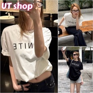 UT shop oversize T-Shirt Cotton Fabric 1 Fashion Shirt 'GNITE' Comfortable And Soft Short Sleeves Su