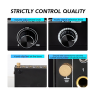 wsustore--Audio Switcher -6-Way 3.5/6.35mm Stereo Audio Switch - Signal Source Switcher Selector Spl