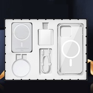 ชุดชาร์จ 5in1 6in1 PD20Wที่ชาร์จ+แม่เหล็กชาร์จ15W ไฟมือถือ+PD20Wสายชาร์จ+20Wที่ชาร์จไร้สาย+เคสโทรศั