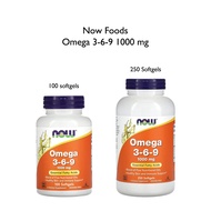❤️ NOW Foods, Omega 3-6-9, 1,000 mg, 100 / 250 Softgel