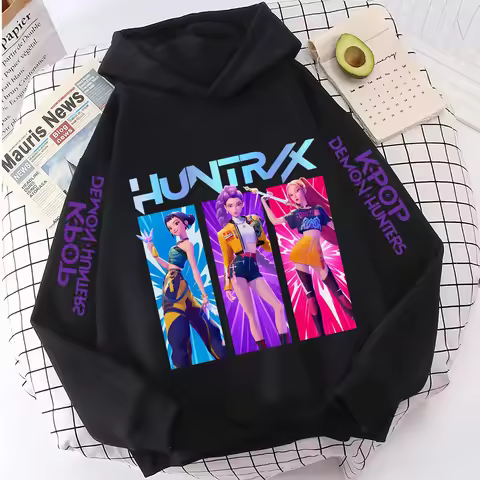 Devil Hunter Cartoon Printed Children's Hoodie for Autumn and Winter, Warm Hoodie, Casual and Fashio