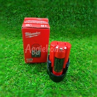 MILWAUKEE แบตลิเธียม รุ่น M12B2 12V 2.0AH RED LITHIUM BATTERY LI-ION แบตเตอร์รี่ แบต เครื่องมือช่าง 