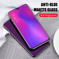 Anti UV Purple Blue Light Matte Frosted Tempered Glass For OPPO F11 F7 F9 Pro A3 A5 A5s AX5s A9 2020 A12 A31 A92 Reno 2 3 4 R 17 11s Plus Screen Protector Glass