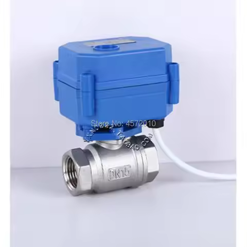 DN15 1/2" stainless steel Motorized Ball Valve 1 inch , DC5V 12V 24V AC220V Electrical Ball Valves 1