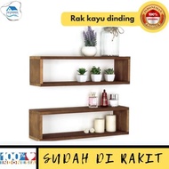 1 Set Of 2 (M & L) Rectangle Shelf/Multifunctional Bookshelf/Wall Shelf/Multipurpose Toy Shelf