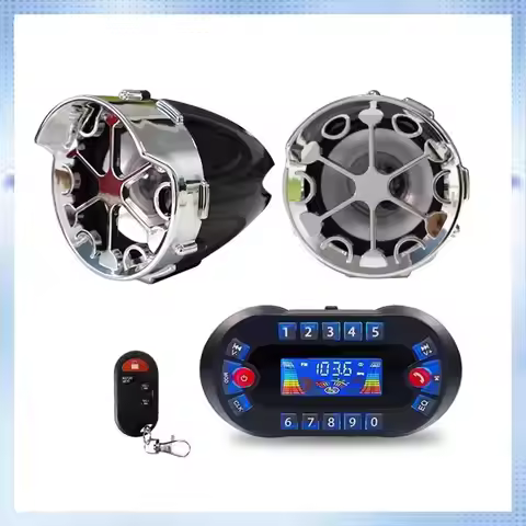 L09A-Motorcycle Bluetooth Speaker Amplifier Output 2.1A Music MP3 Player Motorcycle FM Radio Stereo 