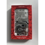 RARE PAMP 10 Oz. Good Luck Dragon Silver Bar w/ Capsule & Sleeve LIMITED 