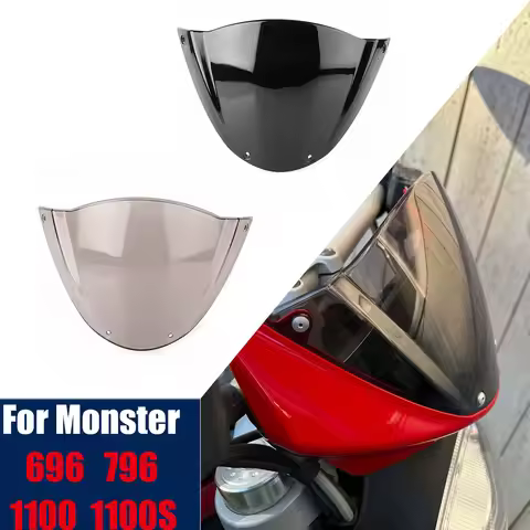 For Ducati Monster 696 796 1100 1100S Motorcycle Sports Windshield Wind Screen Black Smoke