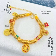 Shajinwei Snow Copper Gold-Plated Same Style Entangled with National Trendy Style Plate Bracelet Fem
