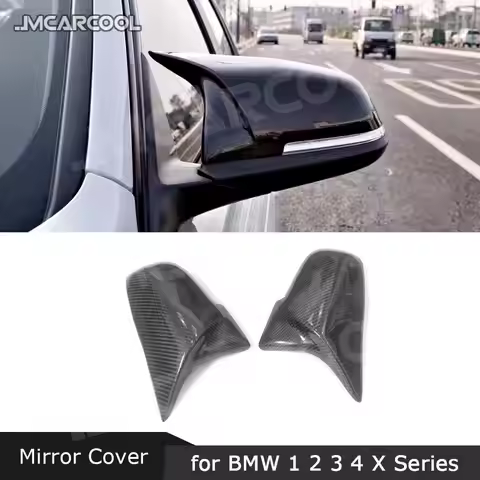 JMCARCOOL Carbon Fiber Rear View Mirror Cover Caps for BMW 1 2 3 4 Series M3 M4 look F20 F30 F32 F33