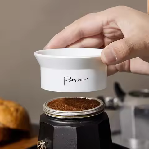 150ml/300ml Moka Pot Coffee Powder Dispenser 150ml/300ml Coffee Pot Powder Ring Moka Pot Anti-flying