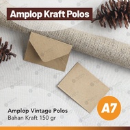 A7 Vintage Kraft Envelope | Kraft Material 150GR | Size 7x10CM A7 | Envelope
