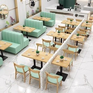 Cafe Booth Dining Internet Celebrity Table and Chair Sofa Modern Simple Dessert Shop Combination Fas
