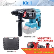 NEWONE Electric Impact Drill Rechargeable Rotary Hammer Brushless Cordless Hammer Electric Drill for 18V Makita Lithium