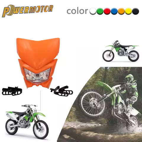 12V 35W Motorcycle Headlight Headlamp For KAWASAKI KX250F KX250 450 KX450F KX KLX 450R 110-501 Dirt 