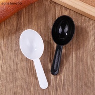 Sun 10Pcs White Measuring Teaspoon Scoop Plastic 7g 15ml Measuring Spoons Milk Spoon Coffee Beans Co