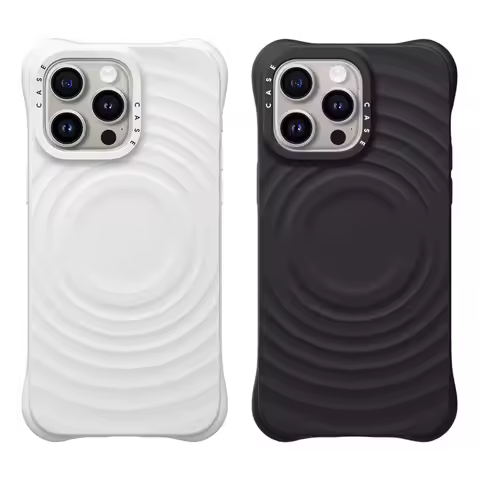 Ripple Silicone Engraved Letters Magnetic Phone Case Simple Stylish Anti-drop Protective Case for IP