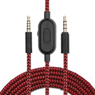 For Logitech G Pro X G Pro G233 G433 2M Braided Extension Aux Cable Headset with Mute Volume Control Audio Cord Replacement Cover