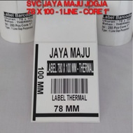 [ ZEBRA ] 78 X 100 - 1 LINE THERMAL UPM - FACE OUT - CONTENTS 250 PCS || CORE 1" || DIRECT THERMAL B