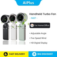 Mini Handheld Turbo Fan N607 Adjustable Angle Five-Speed Wind Turbo Power Fan Home Outdoors Office