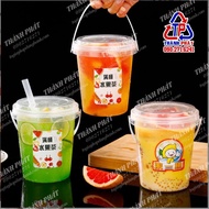 50 Xô trà sữa - trà trái cây - xô chè có quai xách - xô quai xách - ly quai xách 700ml hoặc 1000ml