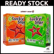 Lucky Star A5 Paper A5 Copier Paper 80gsm Kertas A5 70gsm / 80gsm (900's/Ream) Half A4 Paper Kertas 