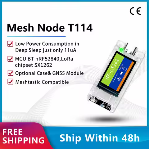 Mesh Node T114 Lorawan Type-C USB Module 11μA Low Power NRF52840+SX1262 Development Board Bluetoth5.