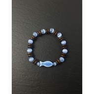 gelang tangan perempuan bracelet for woman [Blue Ocean Fish] Handmade Natural Stone Beaded Blue Fish