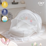 OXY Baby Joyful Nest Slope Plus+ ที่นอนรังนกหายใจผ่านได้ มาตรฐานยุโรป พร้อมโมบาย มุ้ง และหมอนกันกรดไ