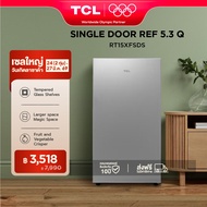 TCL ตู้เย็น 1 ประตู ขนาด 5.3 Q สีเงิน รุ่น RT15XFSDS พร้อมแผงควบคุมอุณหภูมิ ชั้นกระจกนิรภัย ช่องแช่ผ
