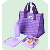 TUPPERWARE MY LUNCH SET / TAPAO / DIVIDED LUNCH BOX / LOLLITUP / BAG / SQUARE ECO BOTTLE 500ML / BUN