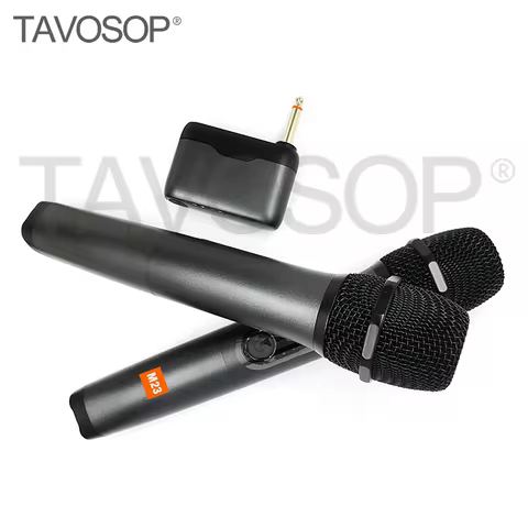 Professional 2 Channel UHF For Wireless Handheld Microphone System Mike 6.3 Interface 1 T 2 Karaoke