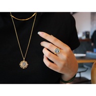 Replica Power Full Silver Meaning Silver Coin and Necklace Lion Retro Look Back925Silver Coin Ancien