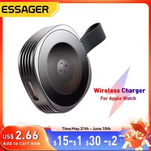 Essager Magnetic Wireless Charger For Apple Watch 9 8 7 6 5 4 3 SE Ultra Fast Charging Station Dual 